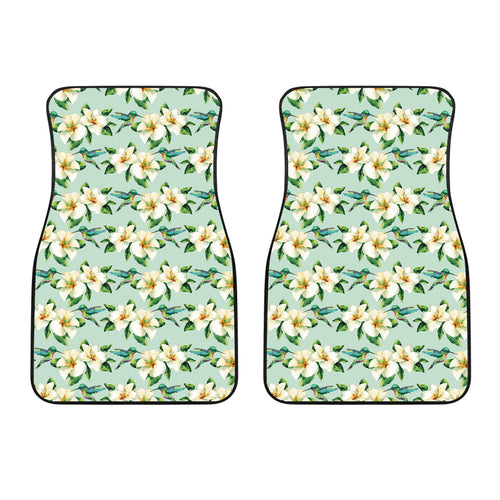 Hummingbird Pattern Print Design 01 Front Car Mats