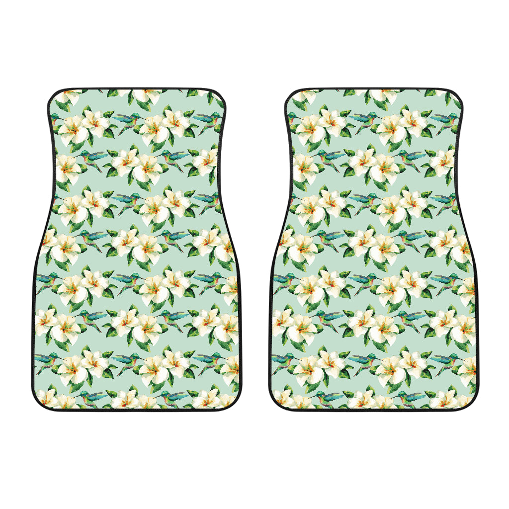 Hummingbird Pattern Print Design 01 Front Car Mats