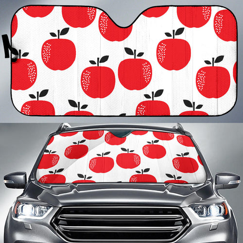 Red Apples White Background Car Sun Shade
