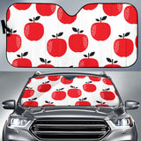 Red Apples White Background Car Sun Shade