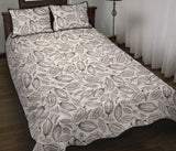 cocoa beans leaves pattern Quilt Bed Set