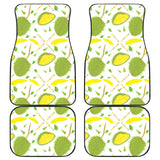 Durian Pattern Background Front And Back Car Mats
