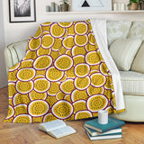 Passion Fruits Slice Pattern Premium Blanket