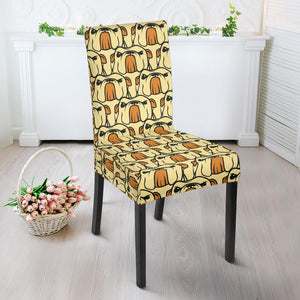 English Bulldog Pattern Print Design 02 Dining Chair Slipcover