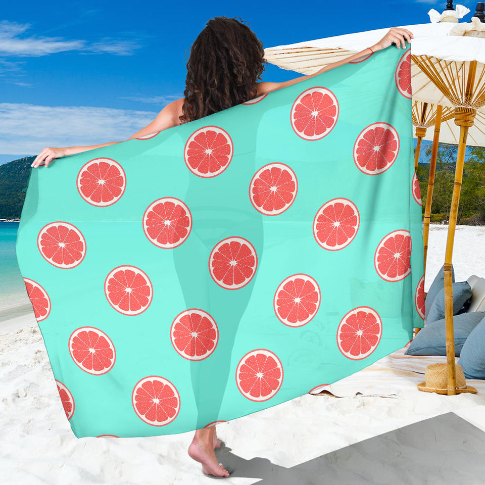 Grapefruit Green Background Sarong