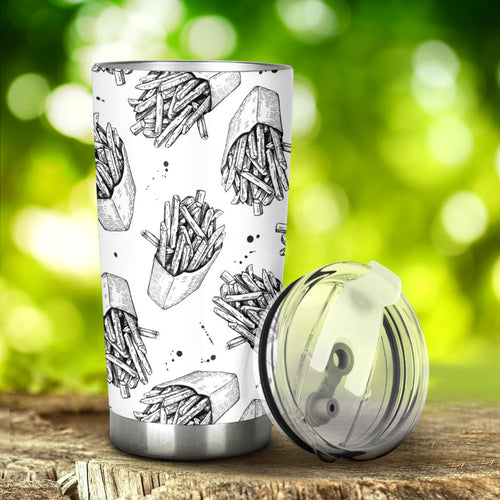 Hand Drawn French Fries Pattern Tumbler