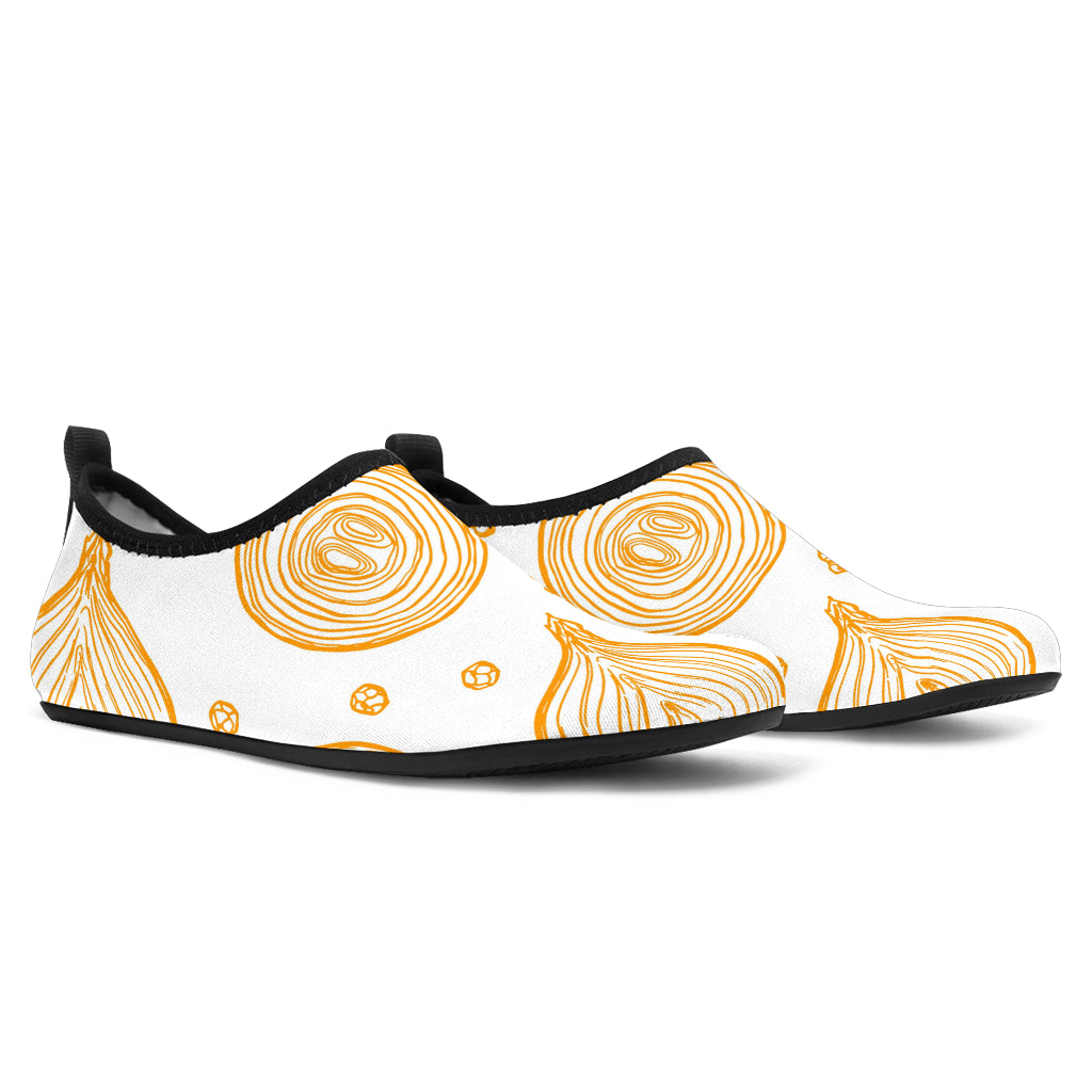 Hand Drawn Onion Pattern Aqua Shoes