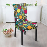 Gear Pattern Print Design 03 Dining Chair Slipcover