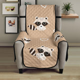 Cute raccoon heart pattern Chair Cover Protector
