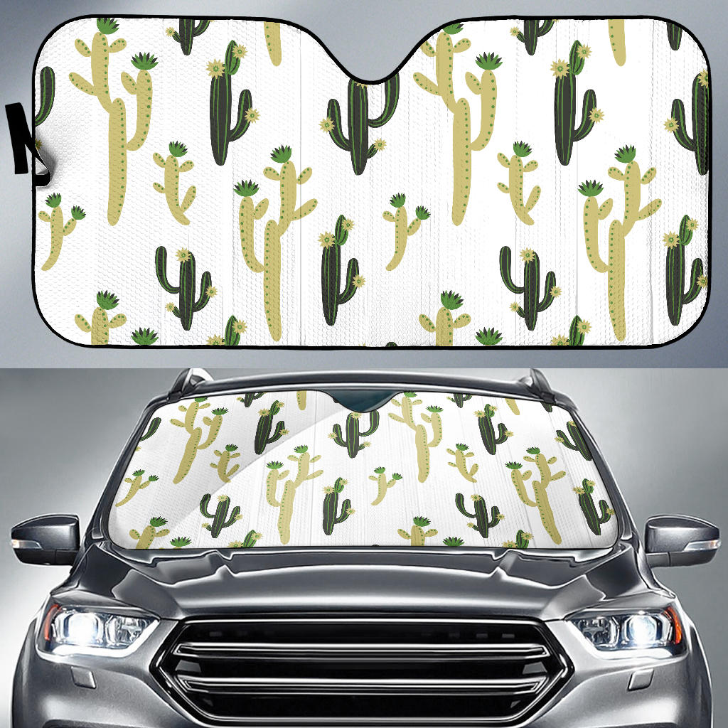 Cute Cactus Pattern Car Sun Shade