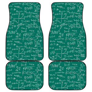 Math Pattern Print Design 01 Front and Back Car Mats