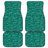 Math Pattern Print Design 01 Front and Back Car Mats