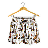 Giraffe Pattern Print Design 05 Women Shorts