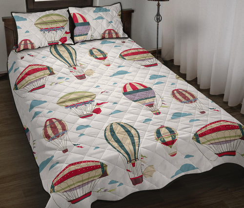 Hot air balloon pattern Quilt Bed Set