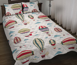 Hot air balloon pattern Quilt Bed Set