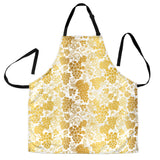 Gold Grape Pattern Adjustable Apron