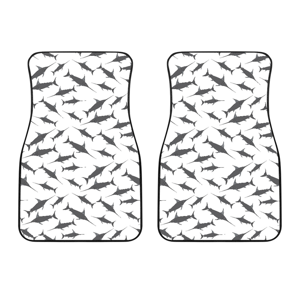 Swordfish Pattern Print Design 04 Front Car Mats