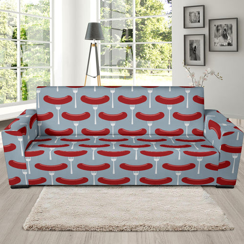 Sausage Pattern Print Design 02  Sofa Slipcover