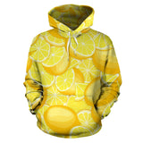 Lemon Pattern Men Women Pullover Hoodie