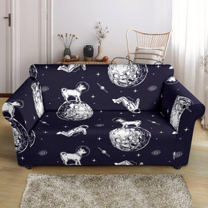 Chihuahua Space Helmet. Astronaut Pattern Loveseat Couch Slipcover
