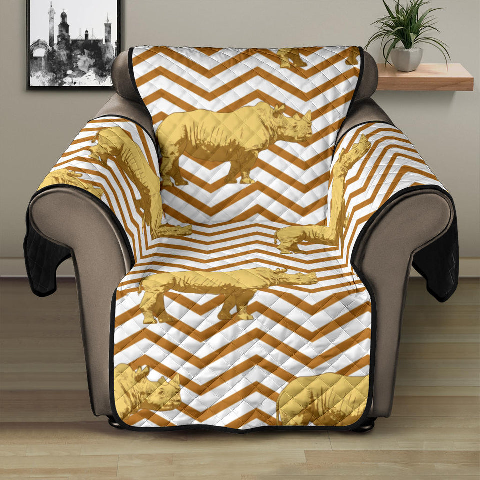 Rhino yellow theme pattern Recliner Cover Protector