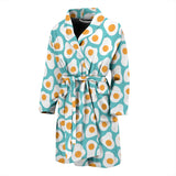 Fried Eggs Pattern Print Design 04 Men's Bathrobe