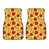 Pizza Texture Pattern Front Car Mats
