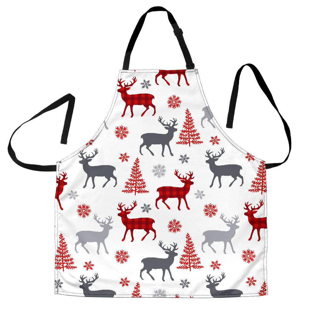 Deer Tree Snowflakes Chrismas Pattern Adjustable Apron