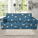 Cute Boston Terrier Dog Spattern Sofa Slipcover