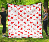Canada Pattern Print Design 04 Premium Quilt