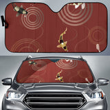 Koi Fish Carp Fish Red Background Car Sun Shade