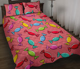 Colorful wrapped candy pattern Quilt Bed Set