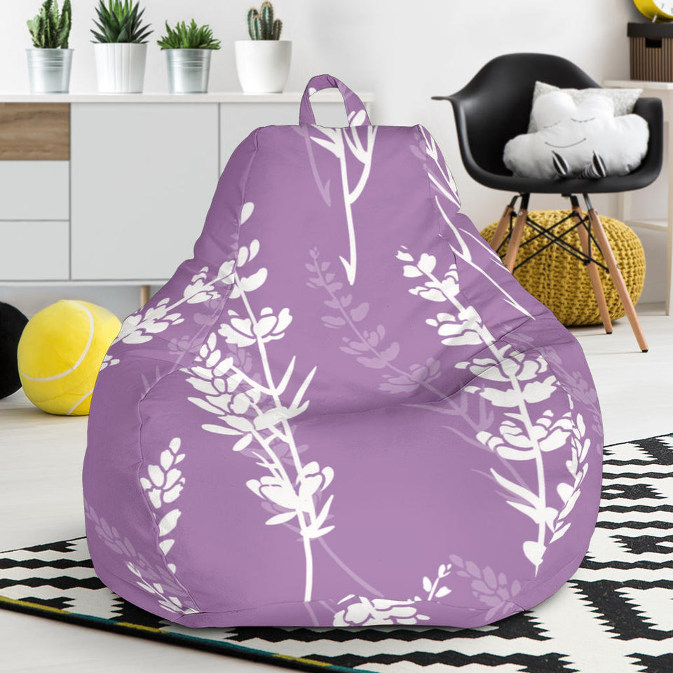 Lavender Flowers Purple Pattern Bean Bag Cover