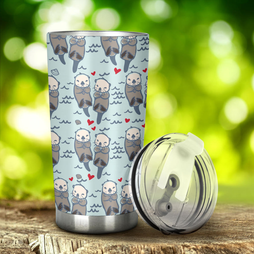 Lovely Sea Otter Pattern Tumbler