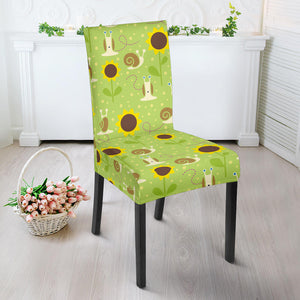 Snail Pattern Print Design 01 Dining Chair Slipcover