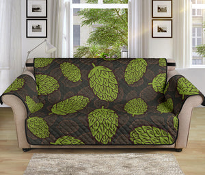 Hop pattern black background Sofa Cover Protector