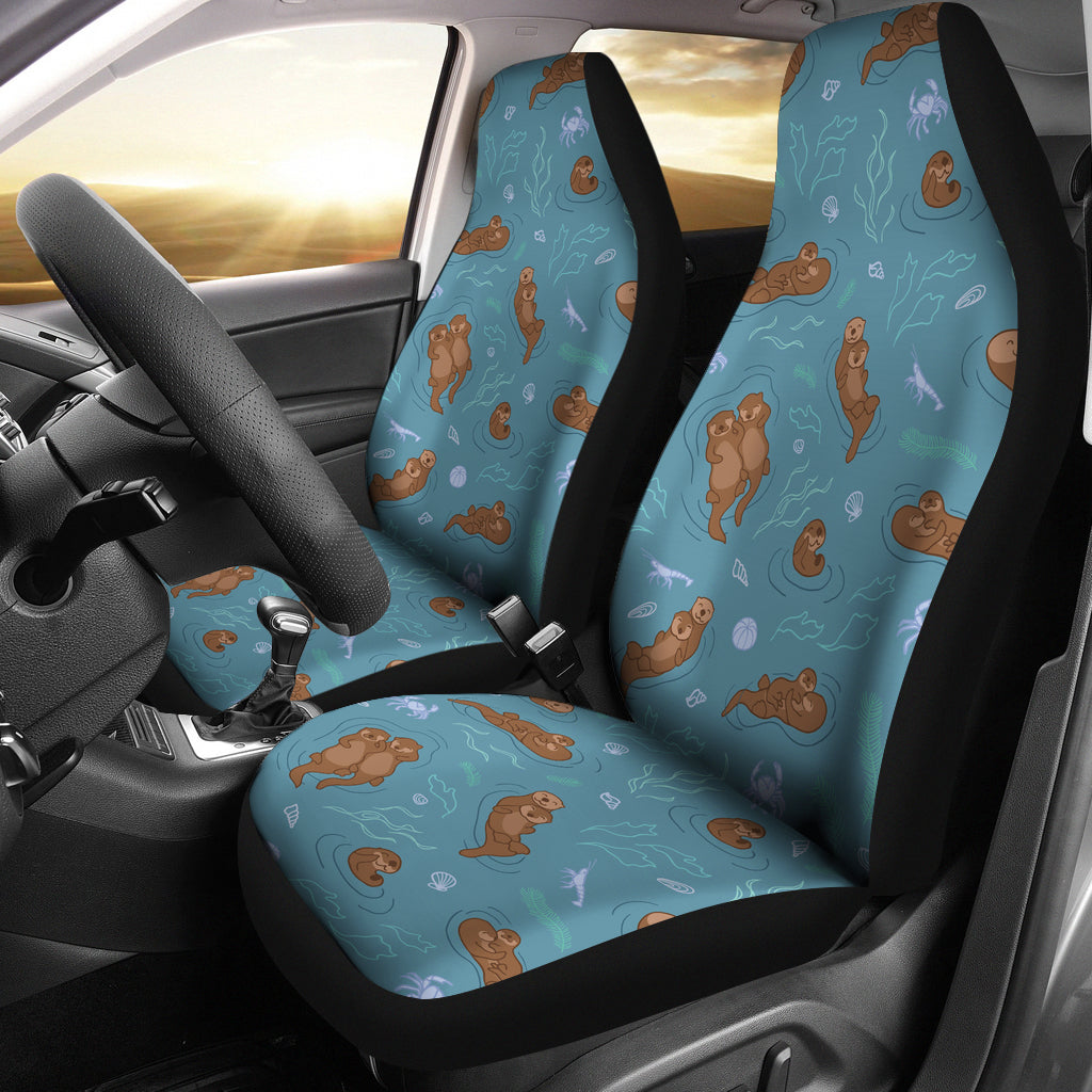 Sea Otters Pattern Universal Fit Car Seat Covers