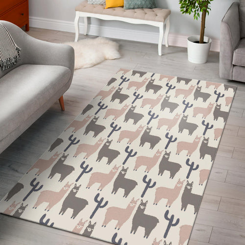 Llama Alpaca Pattern Area Rug