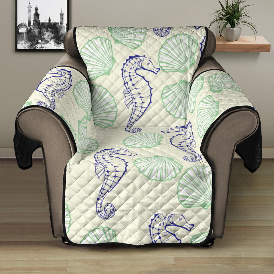 Seahorse shell pattern Recliner Cover Protector
