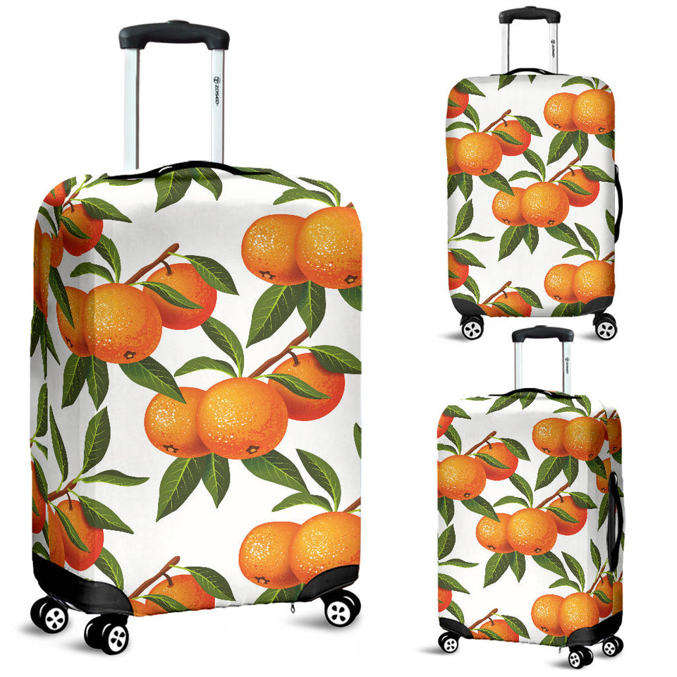 Oranges Pattern Background Luggage Covers