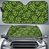 Green Hop Pattern Car Sun Shade