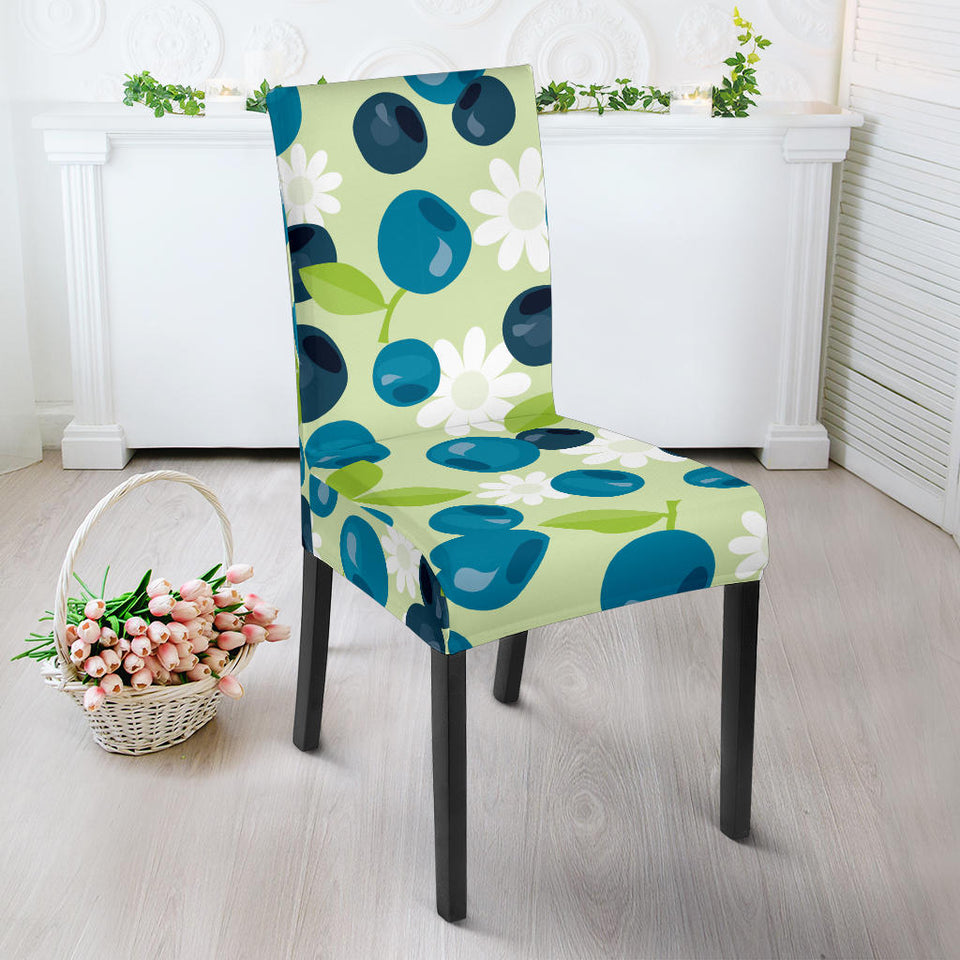 Blueberry Flower Pattern Dining Chair Slipcover