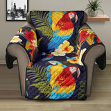 Colorful parrot flower pattern Recliner Cover Protector
