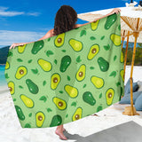 Avocado Pattern Green Background Sarong