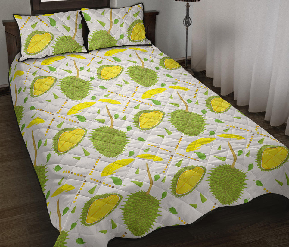 Durian pattern background Quilt Bed Set