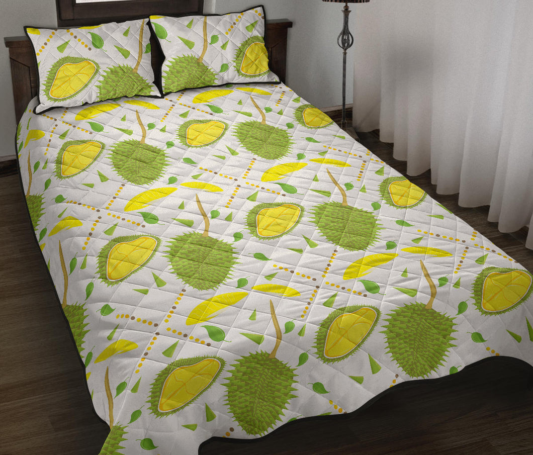 Durian pattern background Quilt Bed Set
