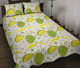 Durian pattern background Quilt Bed Set