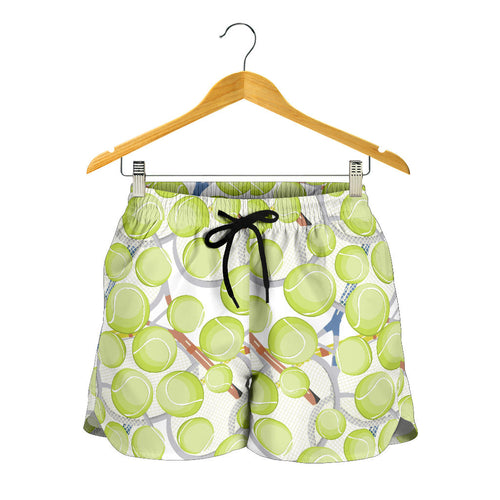 Tennis Pattern Print Design 01 Women Shorts