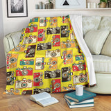 Camera Pattern Print Design 02 Premium Blanket