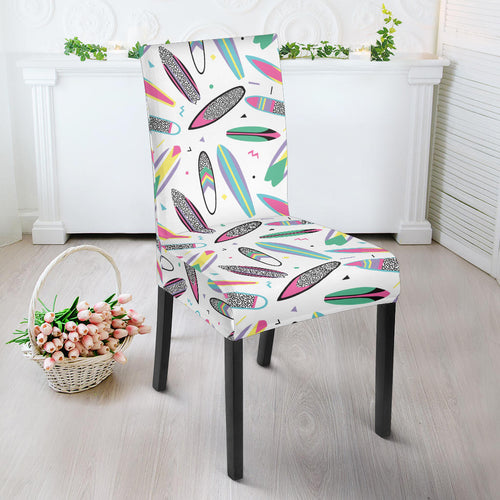 Surfboard Pattern Print Design 04 Dining Chair Slipcover